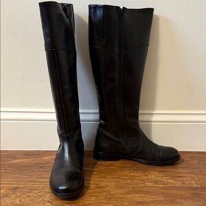 Italian Shoe Makers Black Knee-High Leather Boots